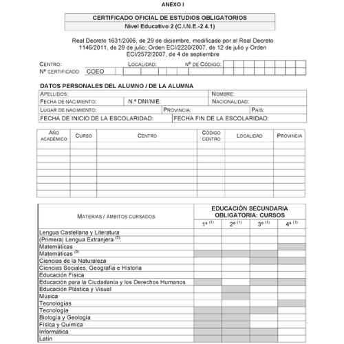 Traducción jurada de documento académico por traductor jurado autorizado por el MAEC