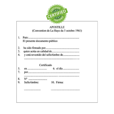 Apostilla de La Haya para traducción jurada válida en España