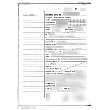 Acta de defunción para traducción jurada certificada MAEC en procedimientos legales