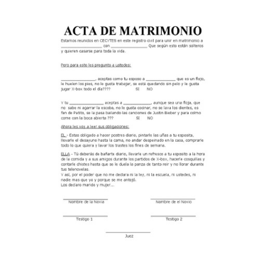 Traducción jurada de acta de matrimonio emitida por traductor jurado acreditado por el MAEC