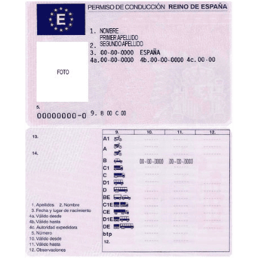 Permiso de conducción europeo para traducción jurada válida ante autoridades españolas