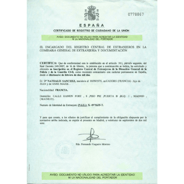 Certificado oficial español para trámites y traducción jurada MAEC